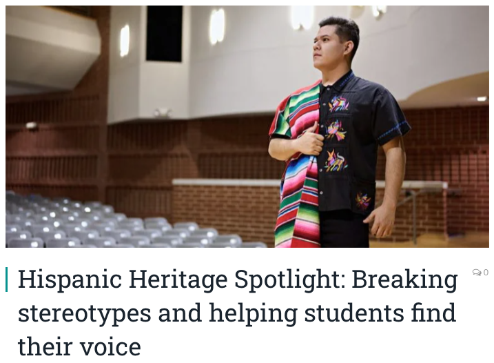 Hispanic Heritage Spotlight: Breaking stereotypes and helping students find their voice